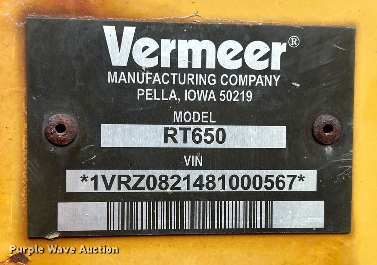 image for item MO9193 2008 Vermeer  RT650 trencher