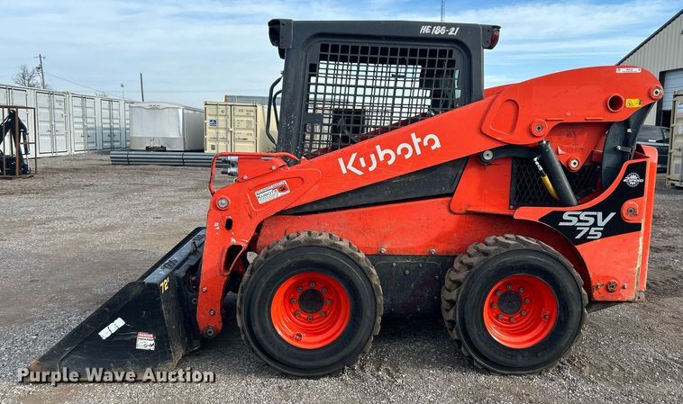 image for item NB9328 2021 Kubota SSV75 skid steer loader