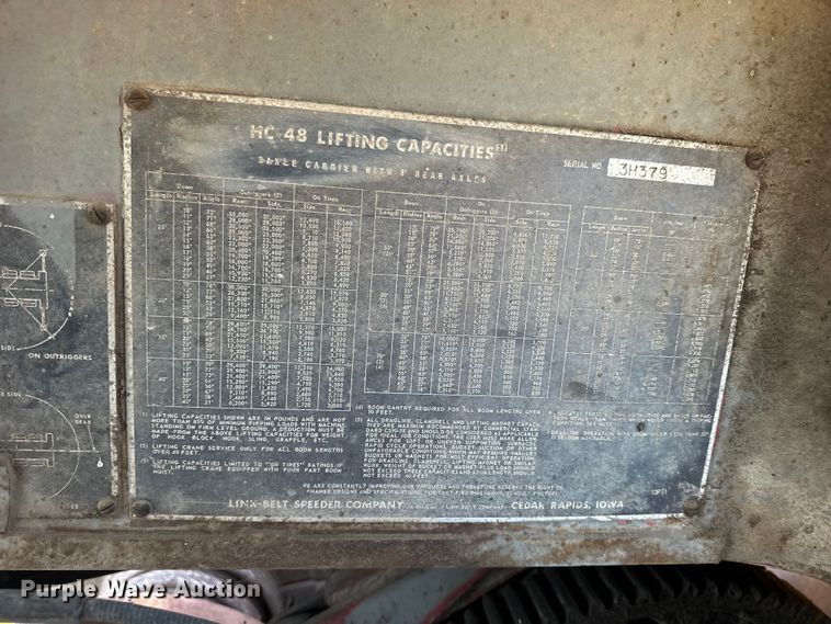 image for item NJ9401 Link-Belt HC-48 crane