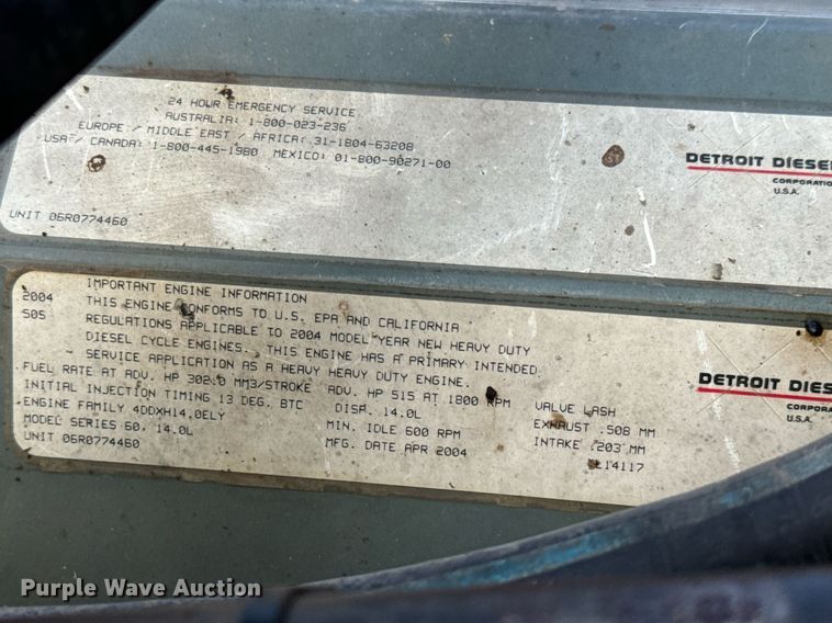 image for item NU9467 2005 Freightliner  Century Class S/T dump truck