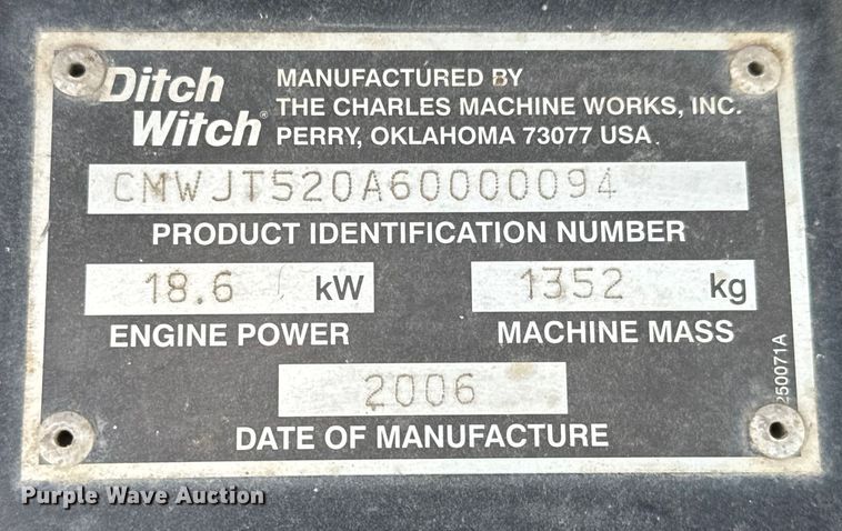 image for item NU9490 2006 Ditch Witch JT520 directional boring unit