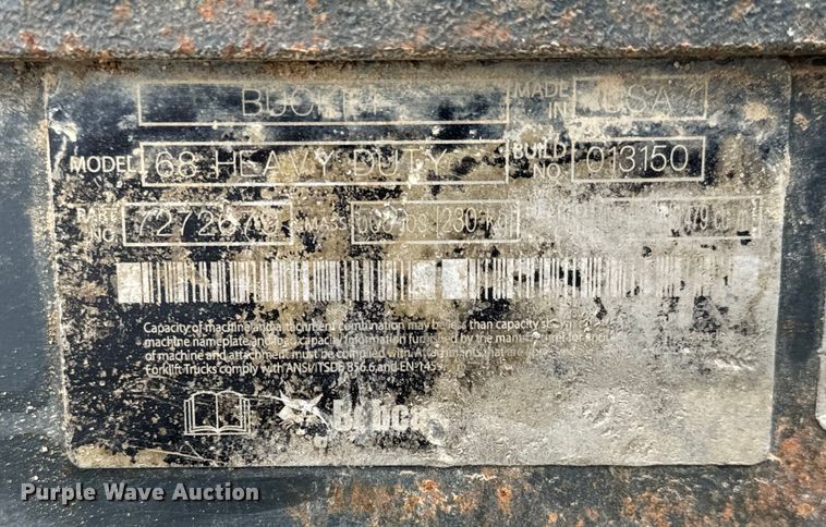 image for item NU9493 Bobcat  68 Heavy Duty skid steer bucket