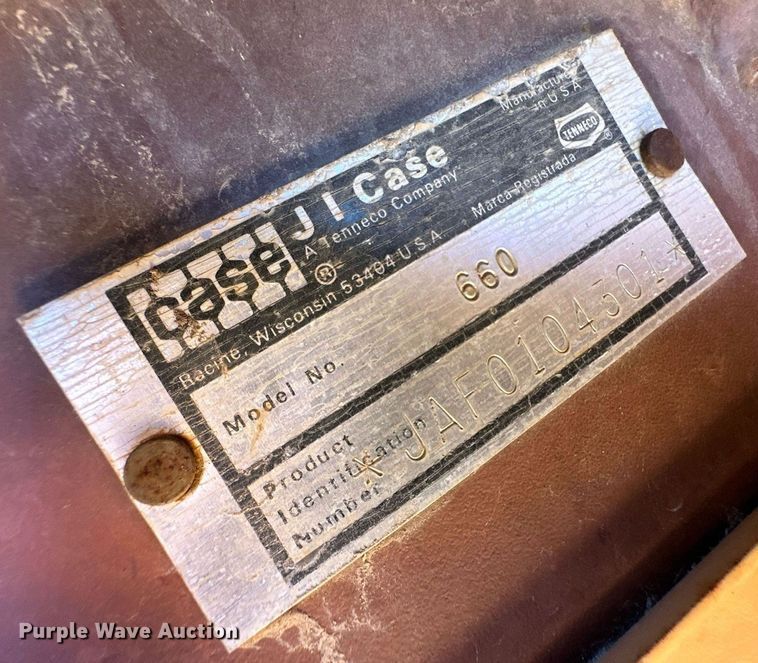 image for item OA9570 1992 Case 660 trencher