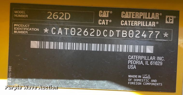 image for item OG9794 2015 Caterpillar  262D skid steer loader