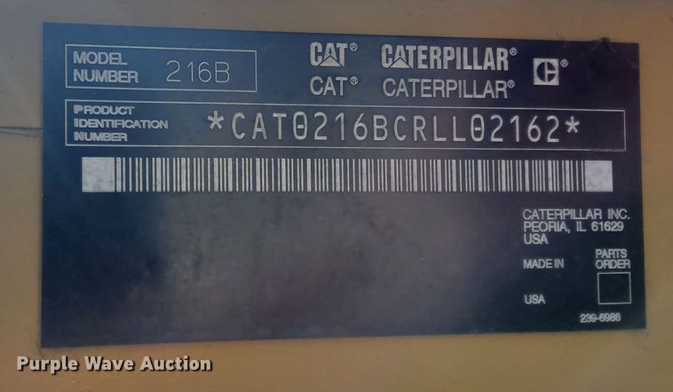 image for item OG9795 2005 Caterpillar  216B skid steer loader