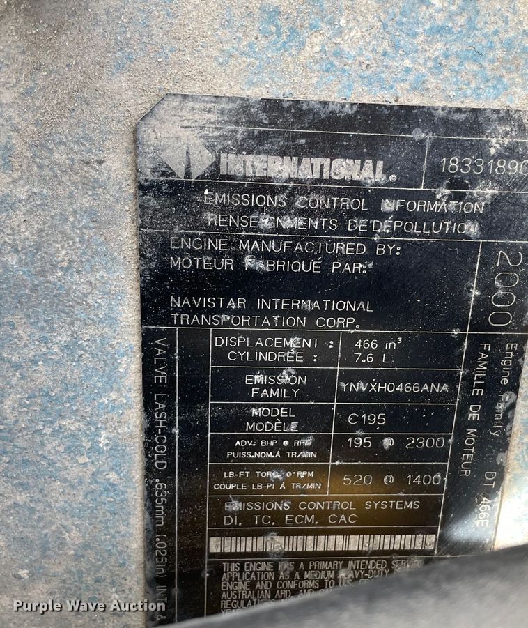 image for item OG9813 2000 International 4700 bucket truck