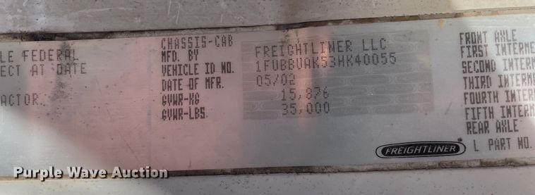 image for item OG9816 2003 Freightliner FL70 dump truck