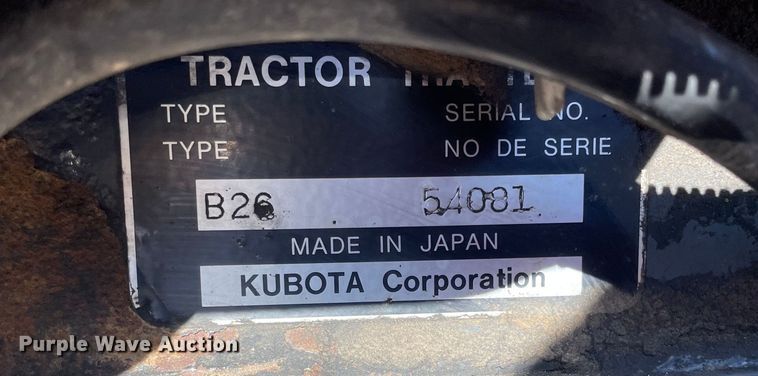 image for item OG9817 2013 Kubota  B26 backhoe