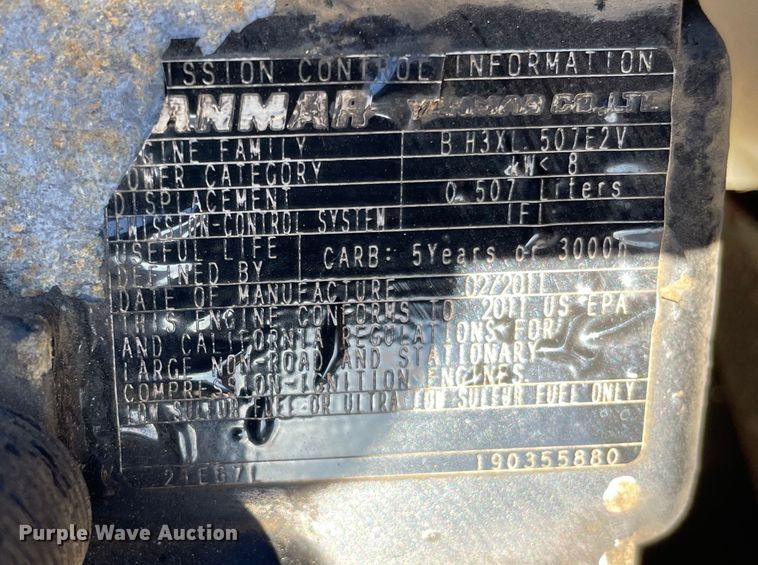 image for item OG9818 2011 Yanmar  SV08 mini excavator