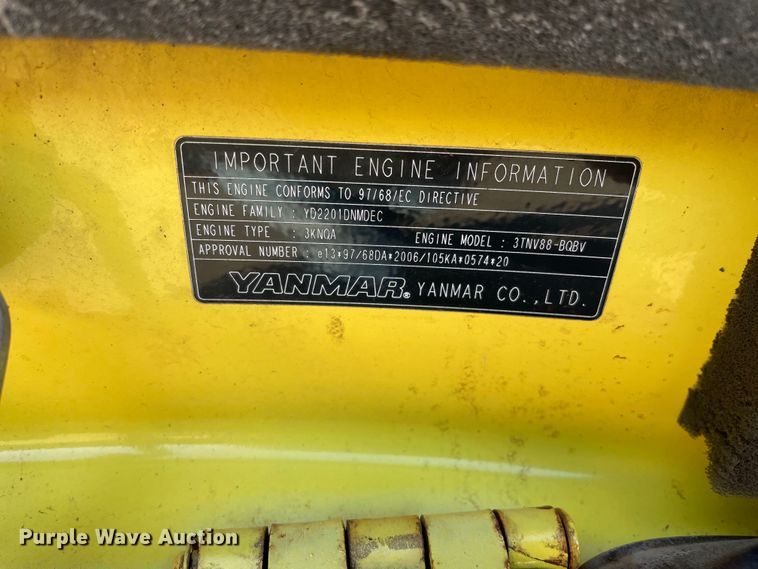 image for item OG9821 2012 Yanmar  Vi035 mini excavator