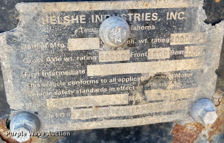 image for item OG9822 1999 Belshe  equipment trailer