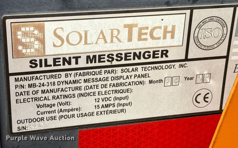 image for item OJ9603 2014 SolarTech Silent Messenger message board trailer