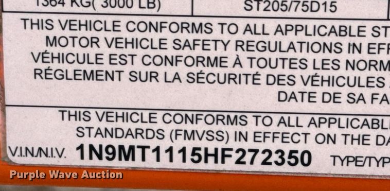 image for item OJ9604 2017 National Signal Sunray message board trailer