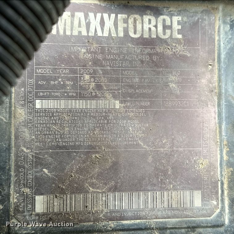 image for item OM9846 2009 International  7500 dump truck