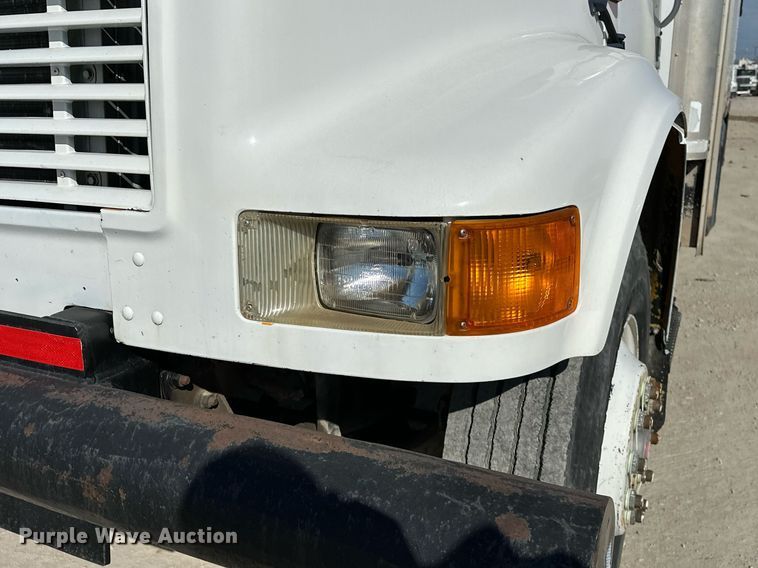 image for item OM9849 1999 International  4900 box truck with crash attenuator