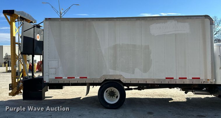 image for item OM9849 1999 International  4900 box truck with crash attenuator