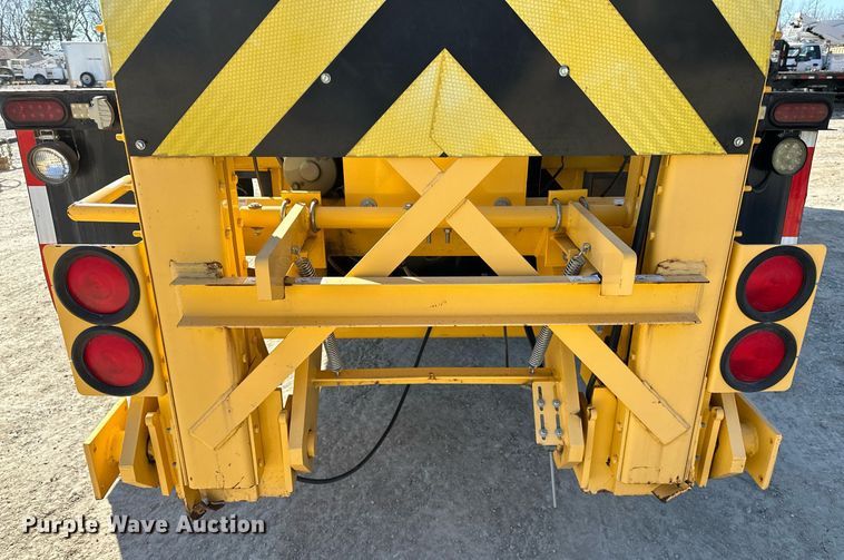 image for item OM9849 1999 International  4900 box truck with crash attenuator