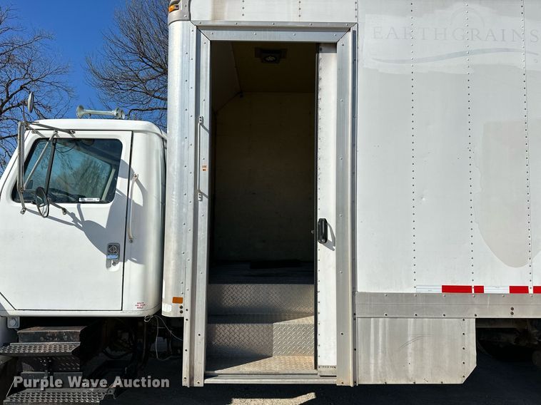 image for item OM9849 1999 International  4900 box truck with crash attenuator