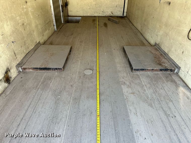 image for item OM9849 1999 International  4900 box truck with crash attenuator