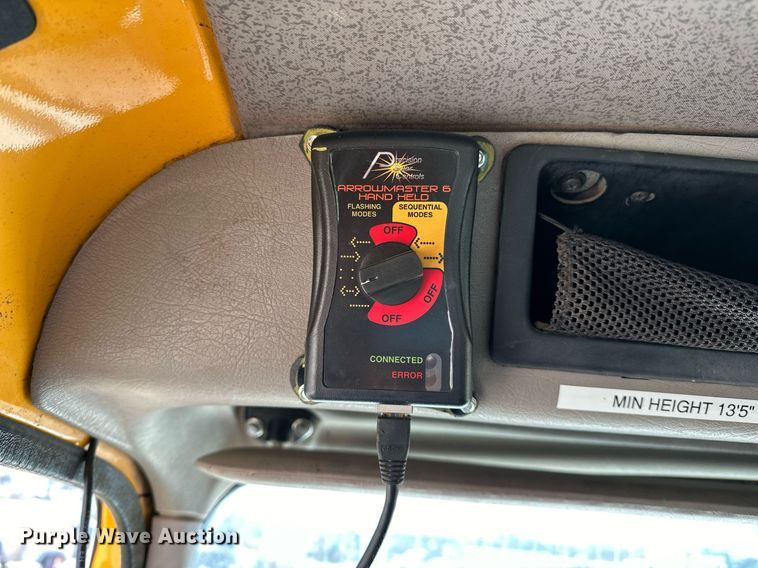 image for item OM9849 1999 International  4900 box truck with crash attenuator