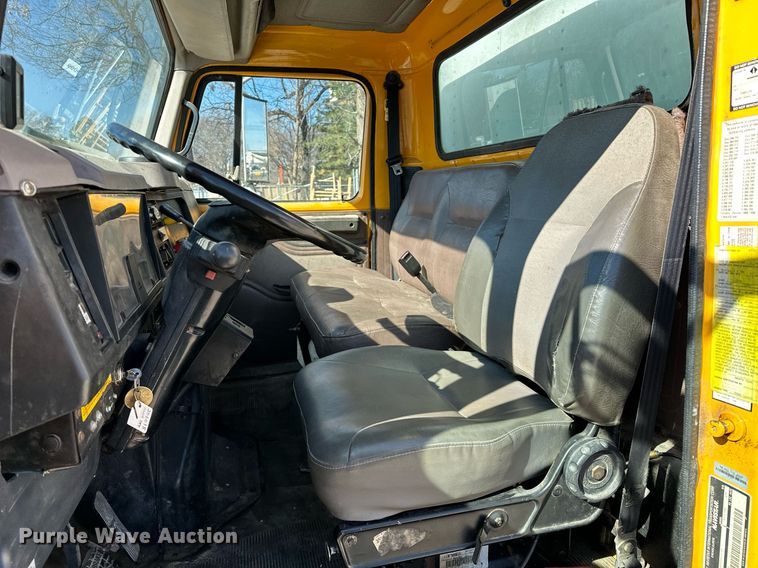 image for item OM9849 1999 International  4900 box truck with crash attenuator