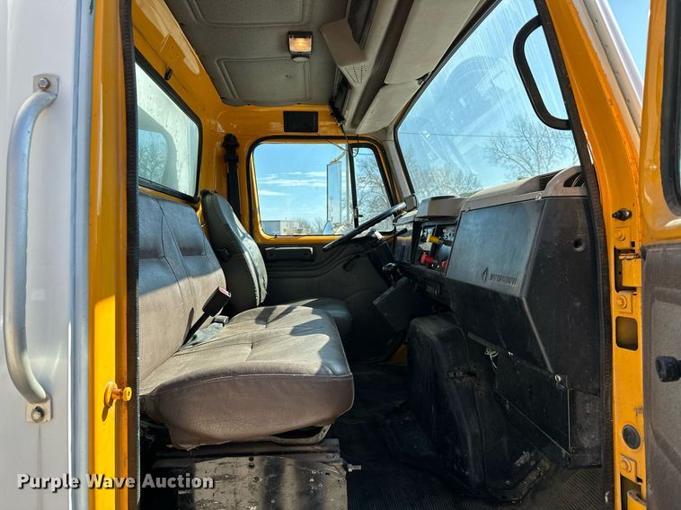 image for item OM9849 1999 International  4900 box truck with crash attenuator