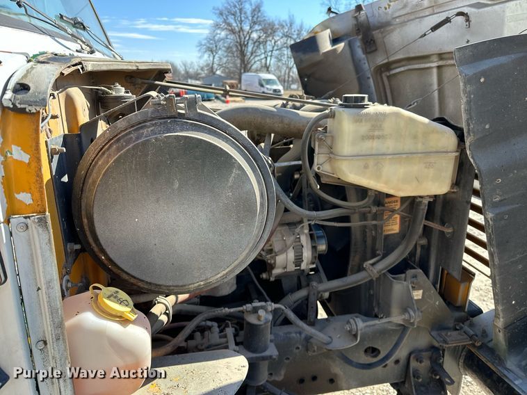 image for item OM9849 1999 International  4900 box truck with crash attenuator