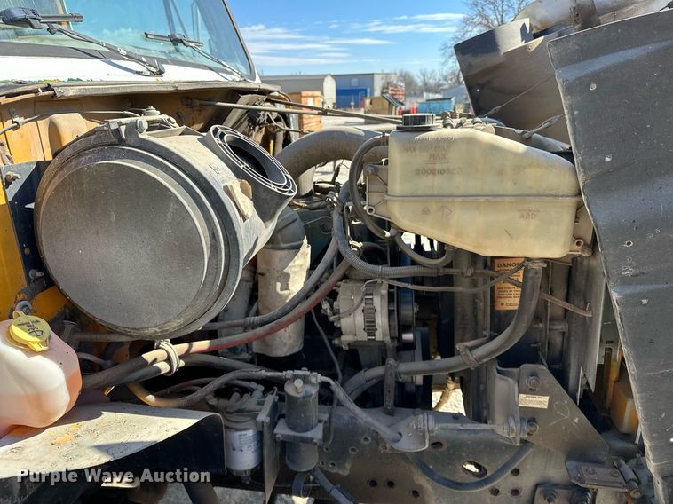 image for item OM9849 1999 International  4900 box truck with crash attenuator