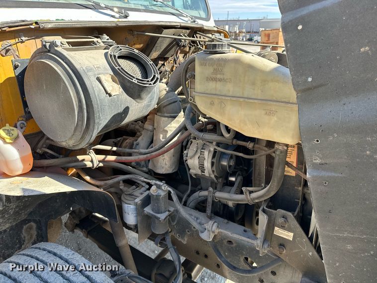 image for item OM9849 1999 International  4900 box truck with crash attenuator