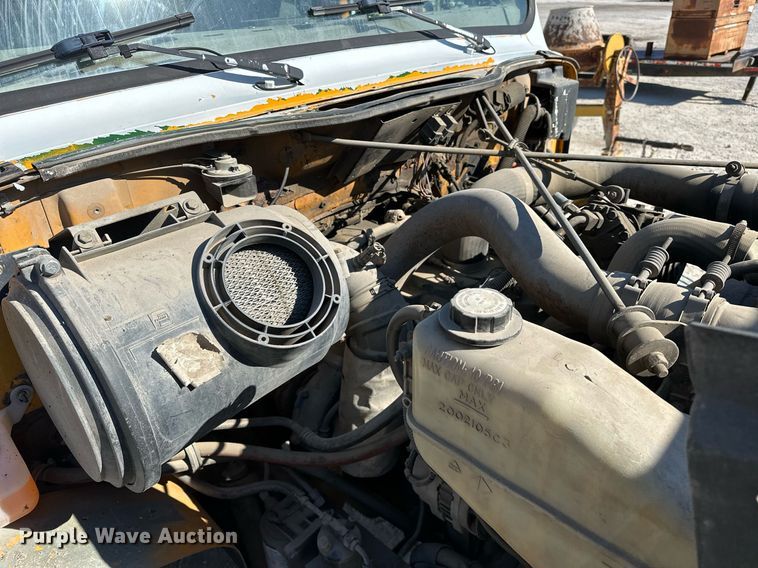 image for item OM9849 1999 International  4900 box truck with crash attenuator