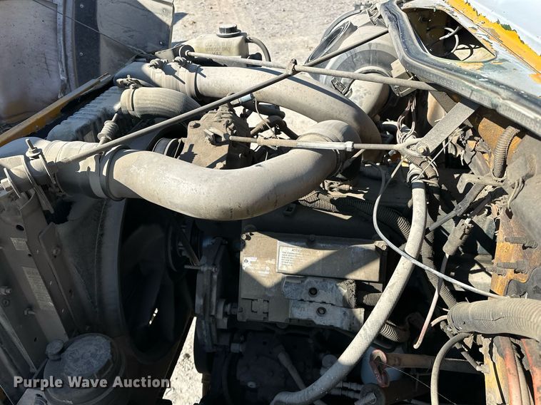 image for item OM9849 1999 International  4900 box truck with crash attenuator