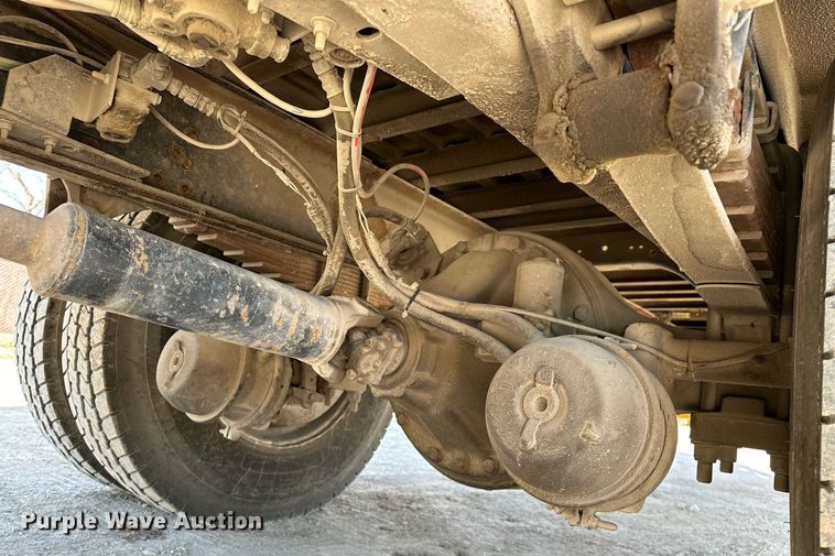 image for item OM9849 1999 International  4900 box truck with crash attenuator