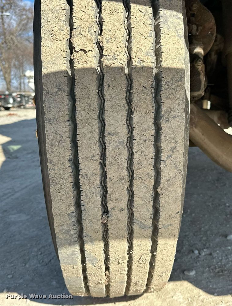 image for item OM9849 1999 International  4900 box truck with crash attenuator