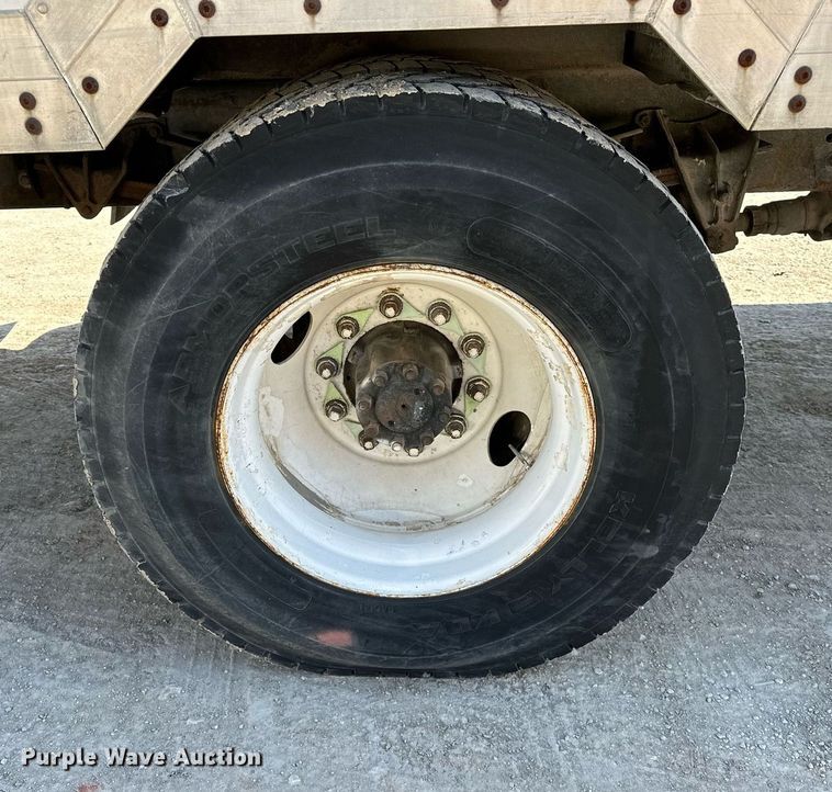 image for item OM9849 1999 International  4900 box truck with crash attenuator