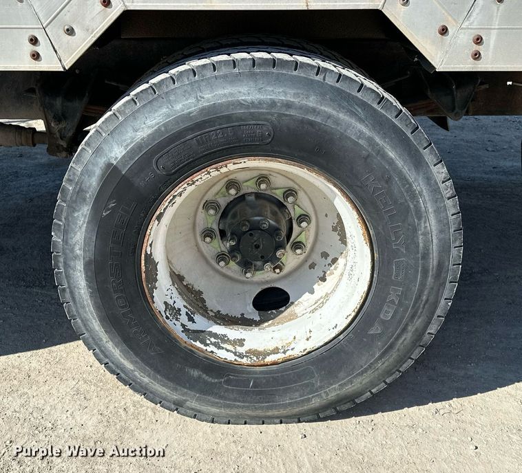 image for item OM9849 1999 International  4900 box truck with crash attenuator