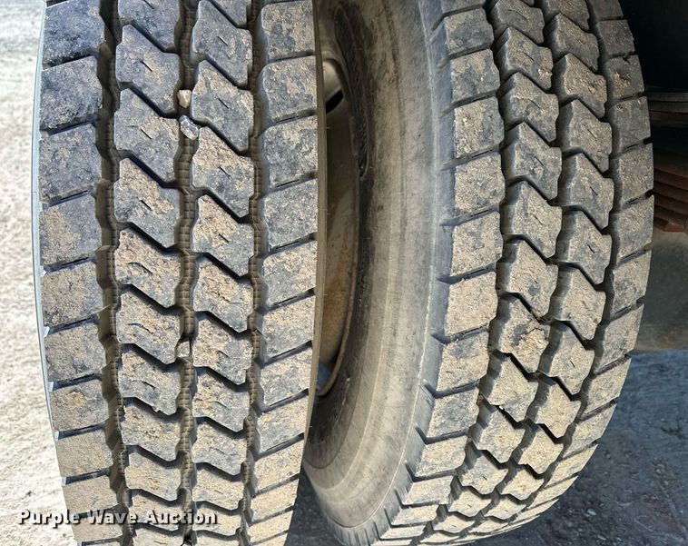 image for item OM9849 1999 International  4900 box truck with crash attenuator