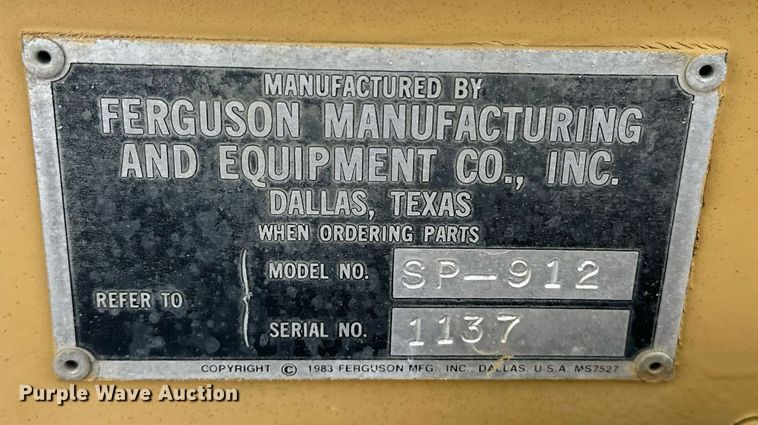 image for item OM9870 1993 Ferguson SP-912 pneumatic roller