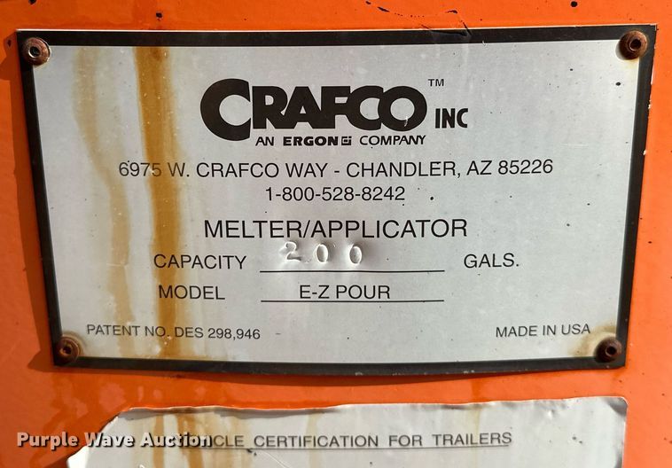 image for item OM9871 1999 Crafco  E-Z Pour 200P pothole patcher