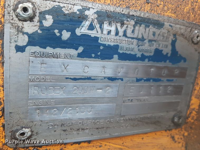 image for item DP2692 Hyundai  Robex 200W wheeled excavator