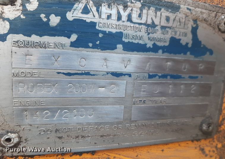 image for item DP2692 Hyundai  Robex 200W wheeled excavator