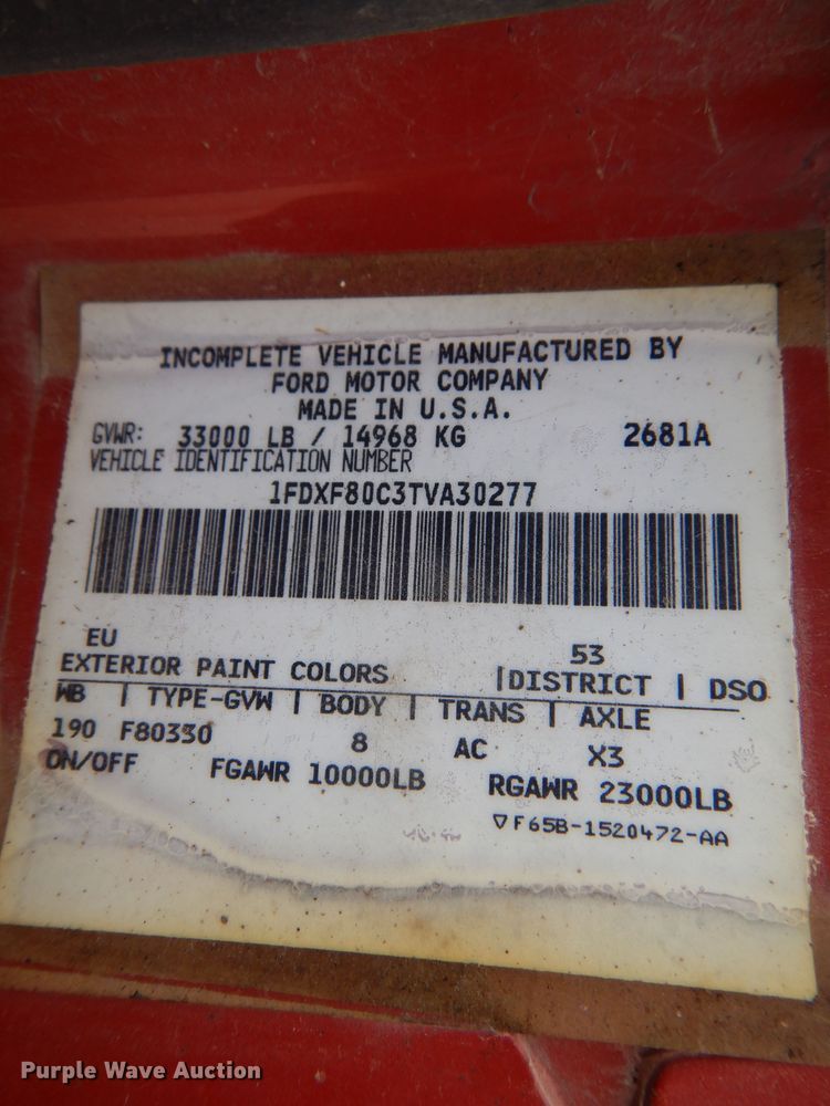 image for item DP2697 1996 Ford  F-Series oil distributor truck