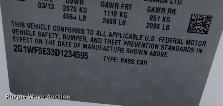 image for item DQ5996 2013 Chevrolet Impala LS 