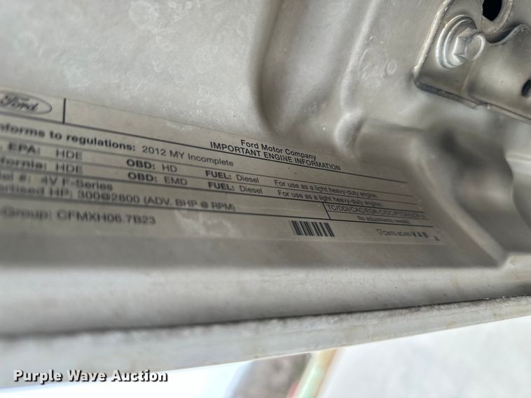 image for item DQ6371 2012 Ford F450 Super Duty XL dump flatbed truck