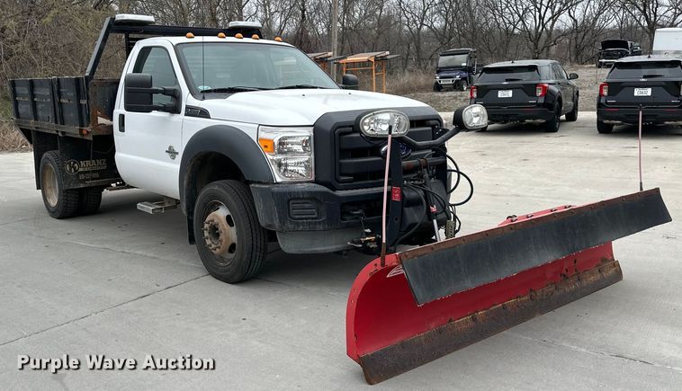 image for item DQ6372 2013 Ford F450 Super Duty XL dump flatbed truck