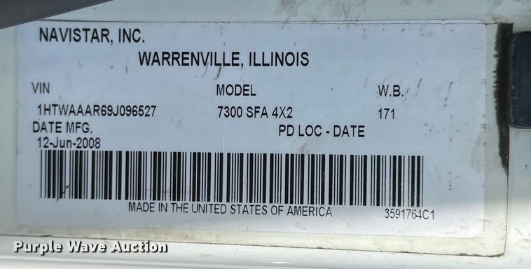 image for item DQ6380 2009 International 7300 dump truck