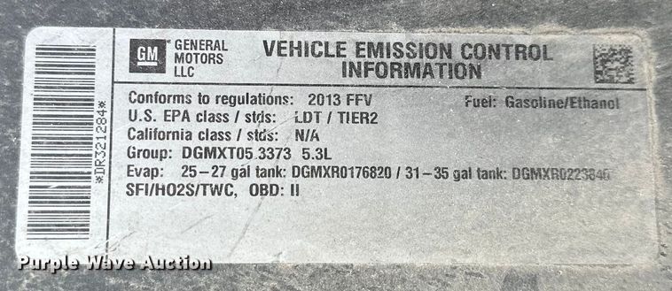 image for item DQ6389 2013 Chevrolet Tahoe SUV