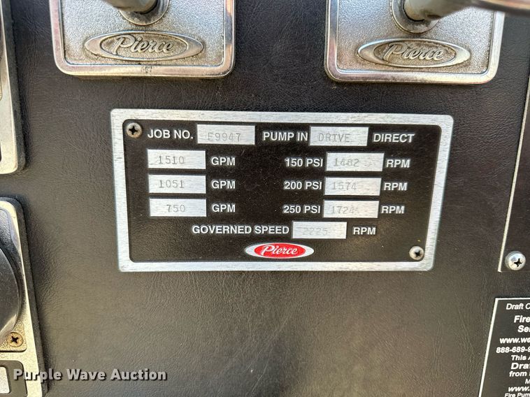 image for item EH6552 1996 Pierce Quint fire truck