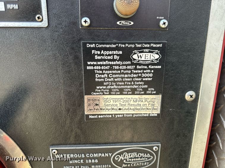 image for item EH6552 1996 Pierce Quint fire truck