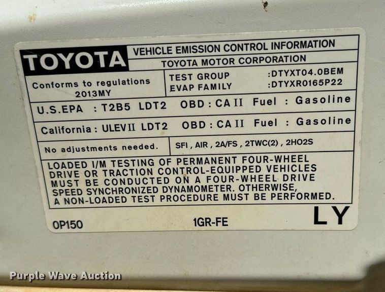 image for item EH6556 2013 Toyota Tacoma Double Cab pickup truck