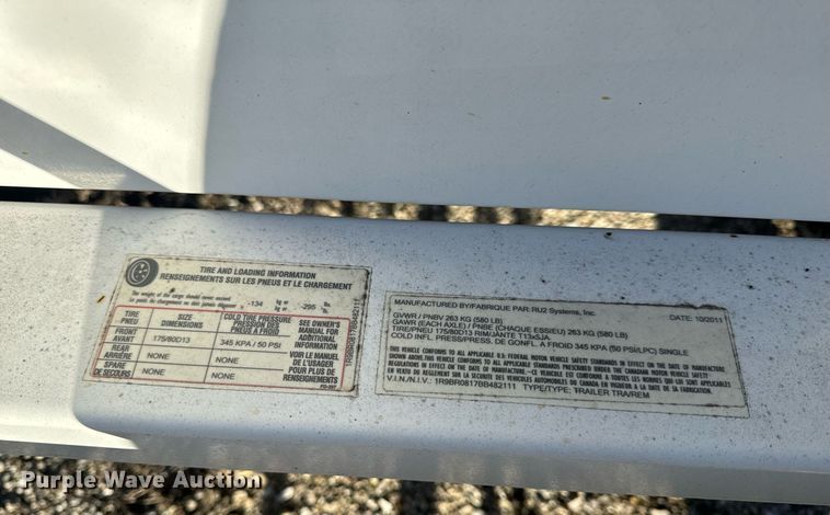 image for item EH6559 2011 RU2 Systems radar trailer